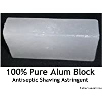 2 x 100g NATURAL ALUM BLOCK DESPUÉS de AFEITADO Bloque BÁLSAMO ANTISÉPTICO ASTRINGENTE HÚMEDO Afeitado Alum